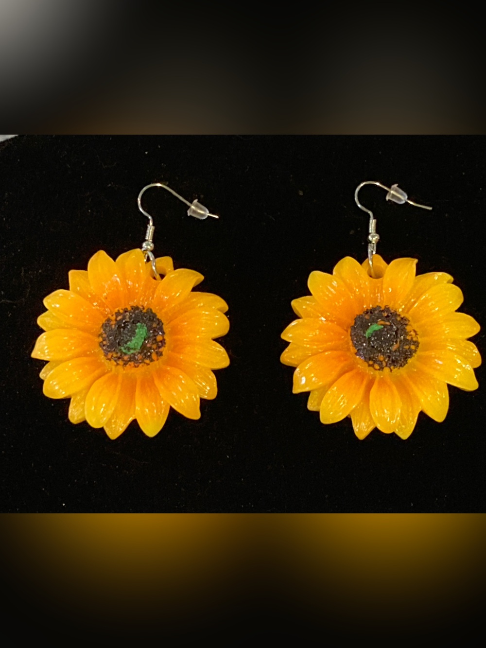 Yellow Sunflower Dangle Earrings - Women Jewelry